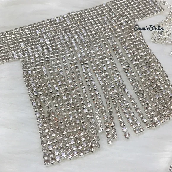 New Luxe Crystal Fringe Tassel Anklet - Picture 6 of 16